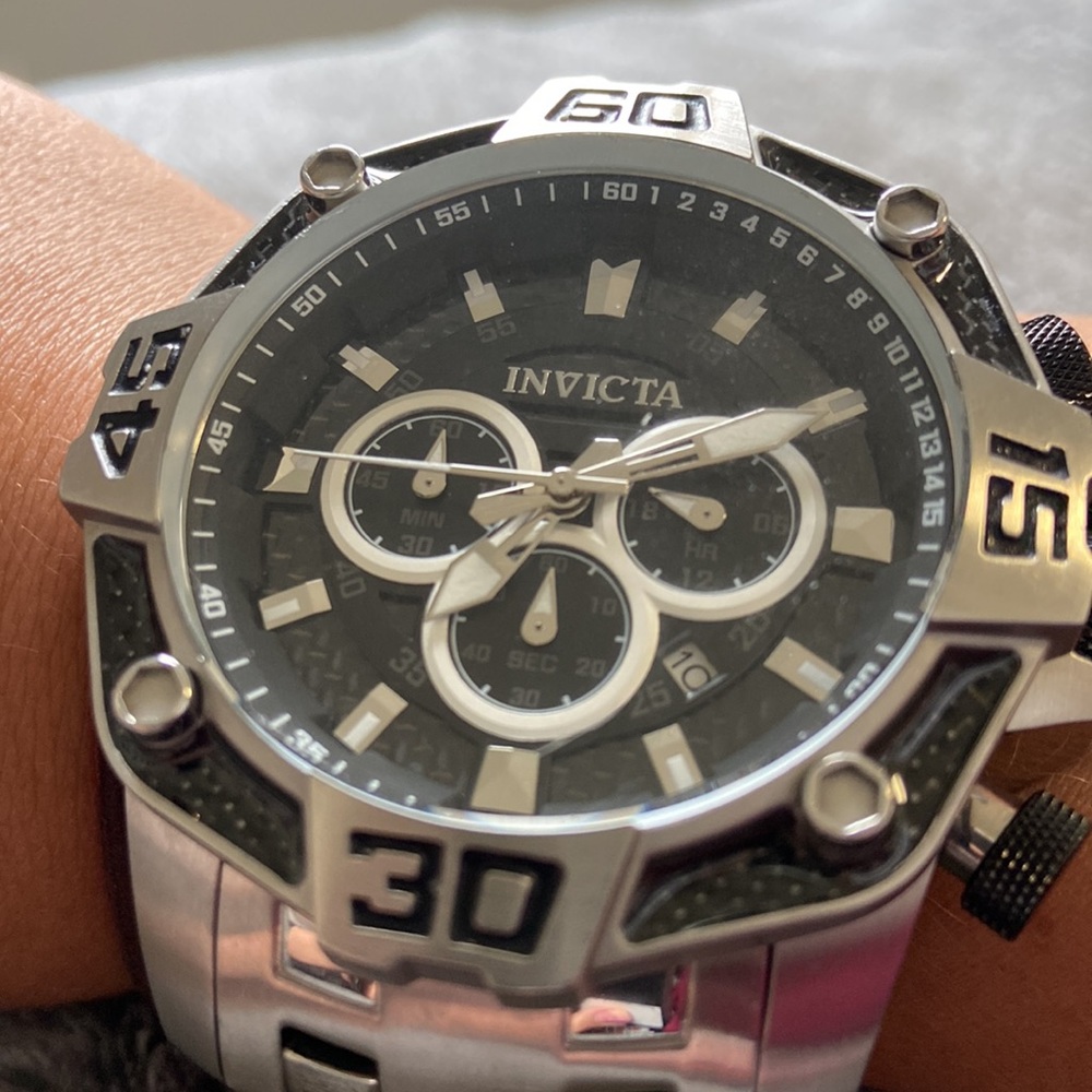 Invicta 33844 Pro Diver 52mm Black Dial Chronograph Quartz